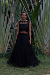 Black Organza Crop Top And SkirtIMG_1211 copy